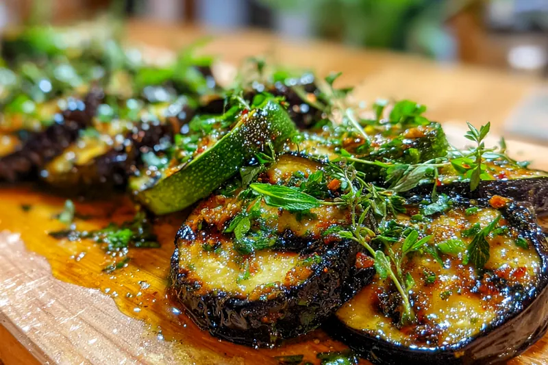 Cooking Grilled Zucchini & Eggplant