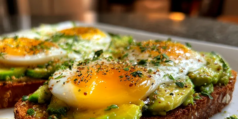 Healthy Avocado &amp; Egg Toast